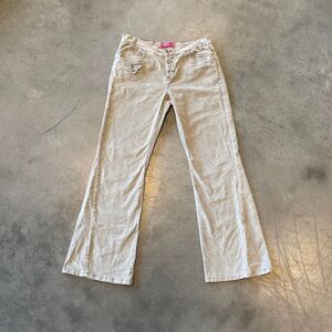Y2K Glo corduroy beige pants Size 11